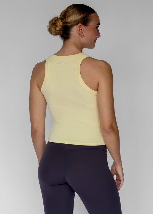 Foundation Ribbed Top | Butter Yellow
