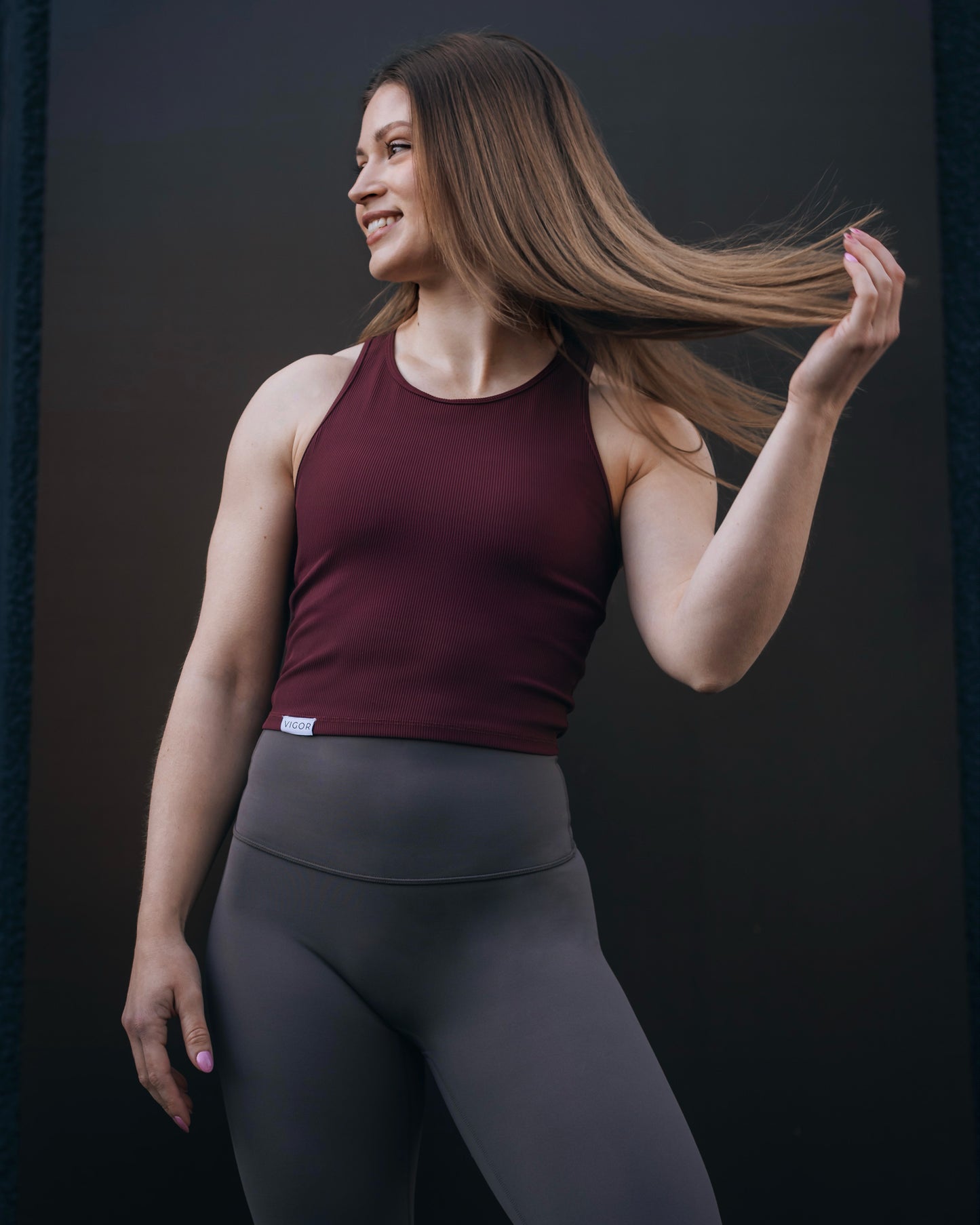 Ribbed Racerback Tank Top
