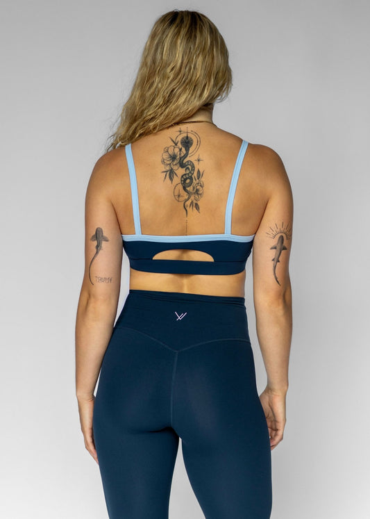 Cut-Out Bra | Deep Navy/Powder Blue