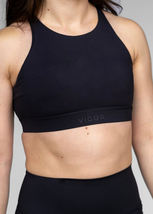 Energy High Neck Bra | Black