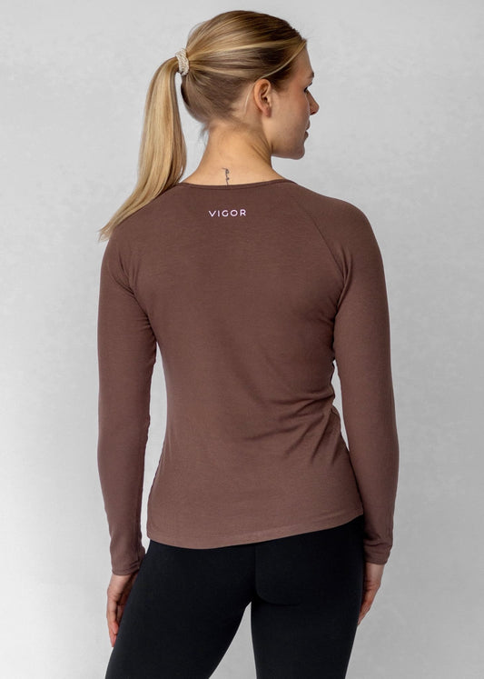 Ribbed Long Sleeve | Soft Brown
