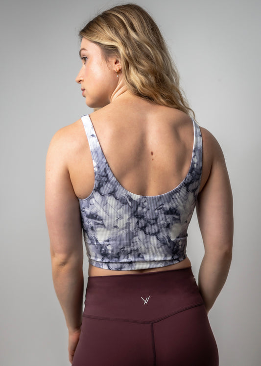 Ribbed Top | White Tie Dye