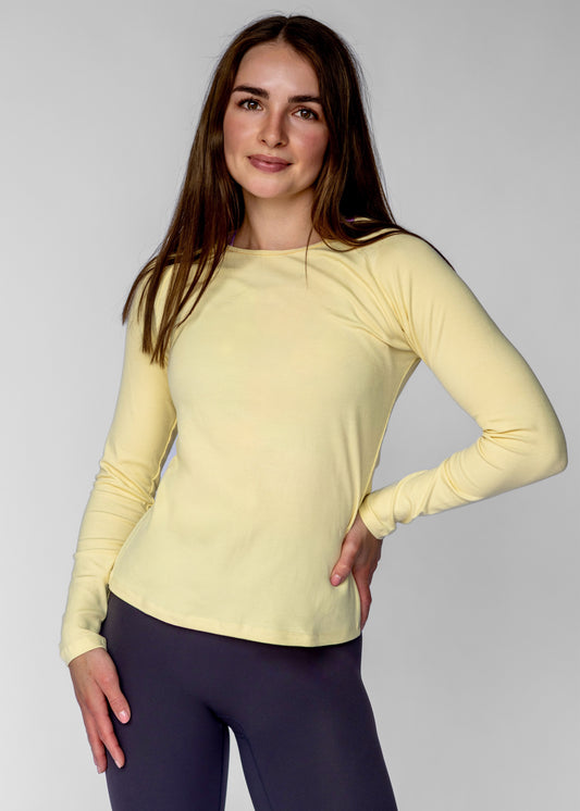 Ribbed Long Sleeve | Butter Yellow