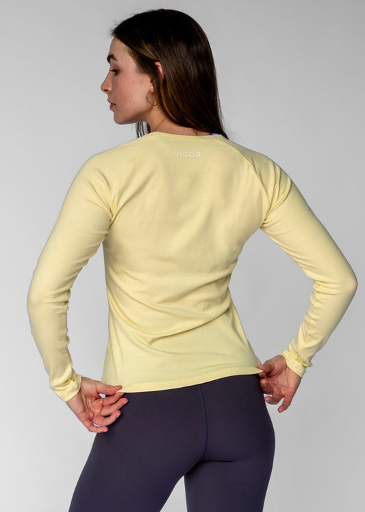 Ribbed Long Sleeve | Butter Yellow