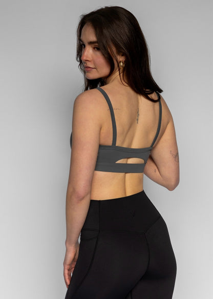 Cut-Out Bra | Charcoal