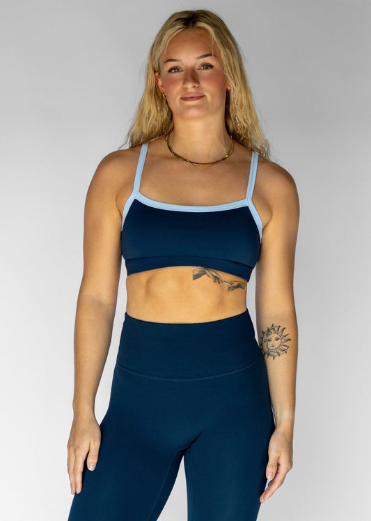 Cut-Out Bra | Deep Navy/Powder Blue