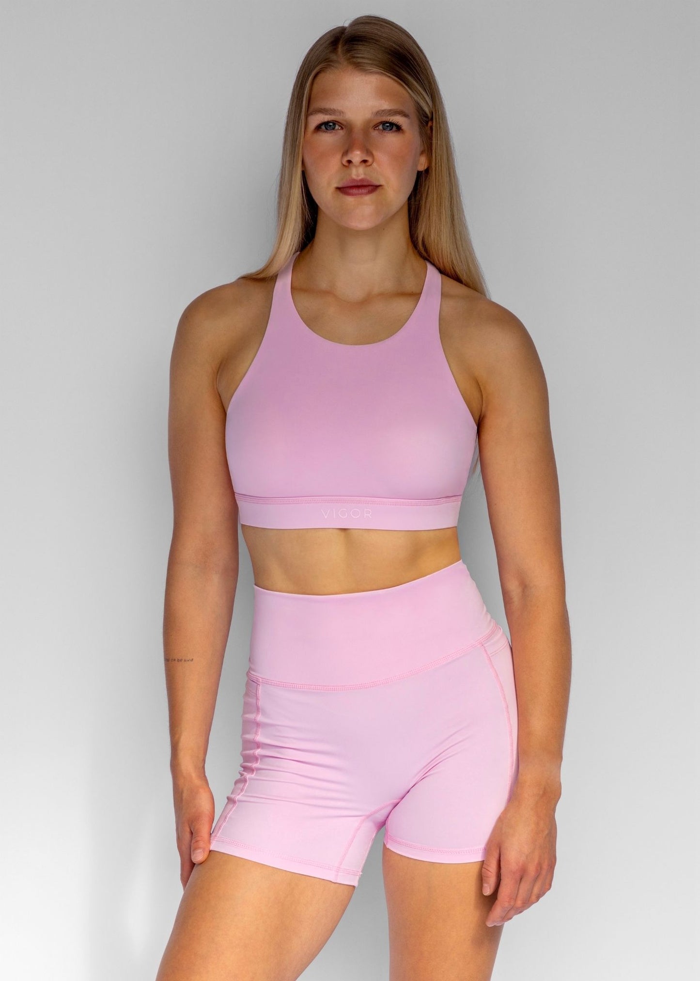 Energy High Neck Bra | Ballet Pink