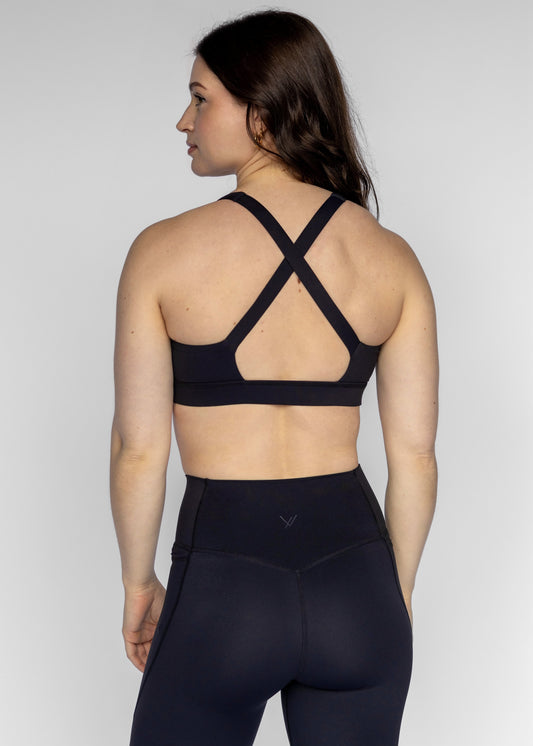 Energy High Neck Bra | Black
