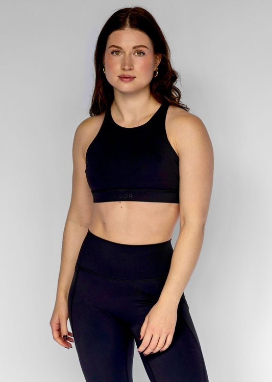 Energy High Neck Bra | Black