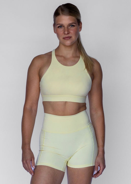 Energy High Neck Bra | Butter Yellow