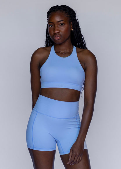 Energy High Neck Bra | Powder Blue