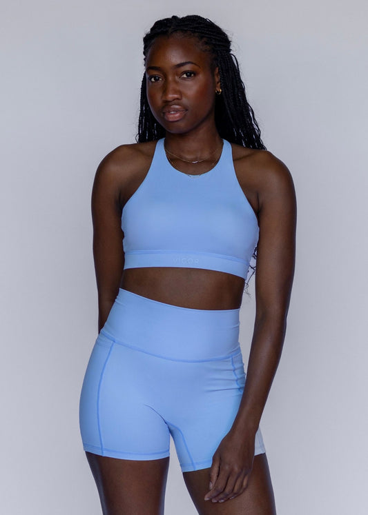 Energy High Neck Bra | Powder Blue