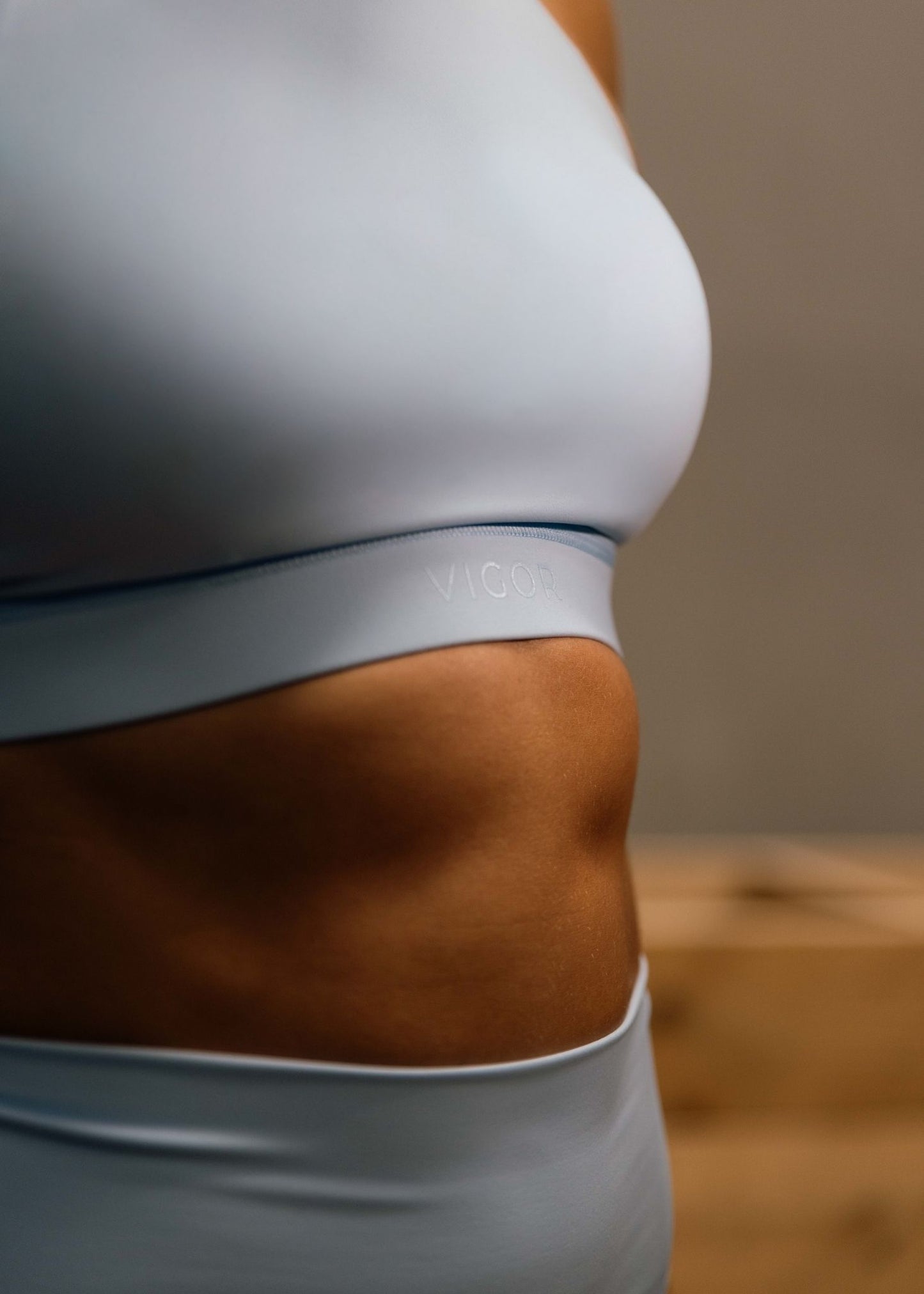 Energy High Neck Bra | Powder Blue