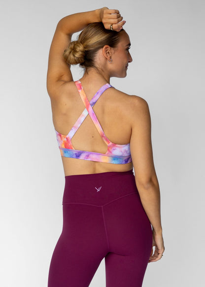 Energy High Neck Bra | Watercolor Splash