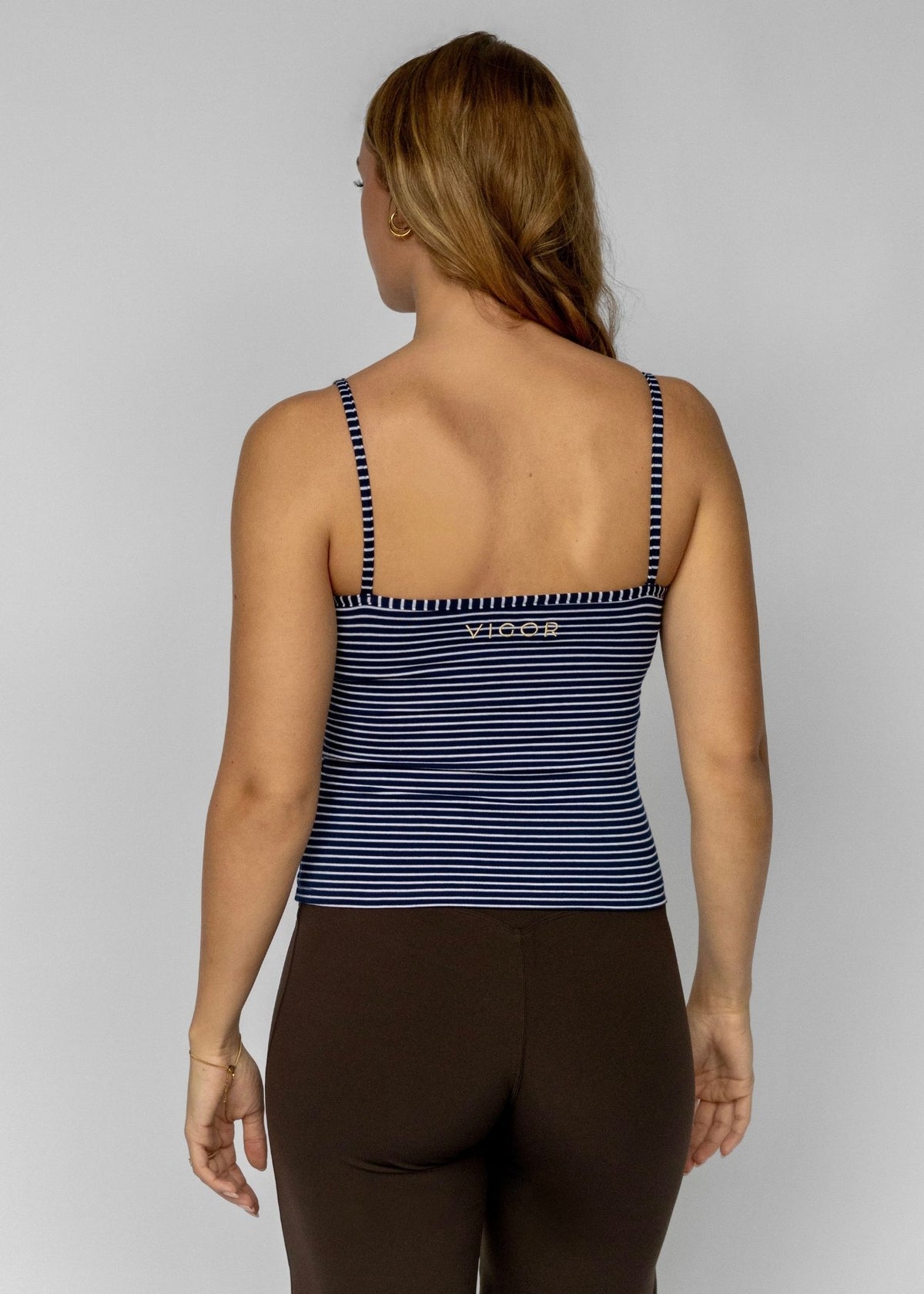 Everyday Cotton Cami Top | Navy Stripe