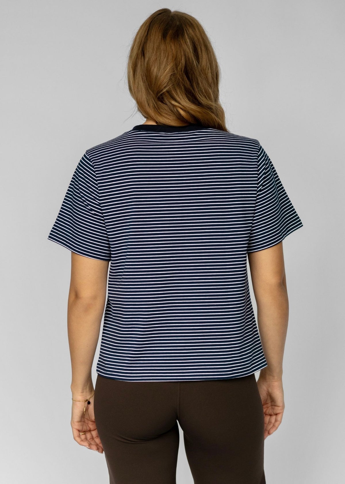 Everyday Cotton Tee | Navy Stripe