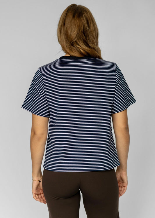 Everyday Cotton Tee | Navy Stripe