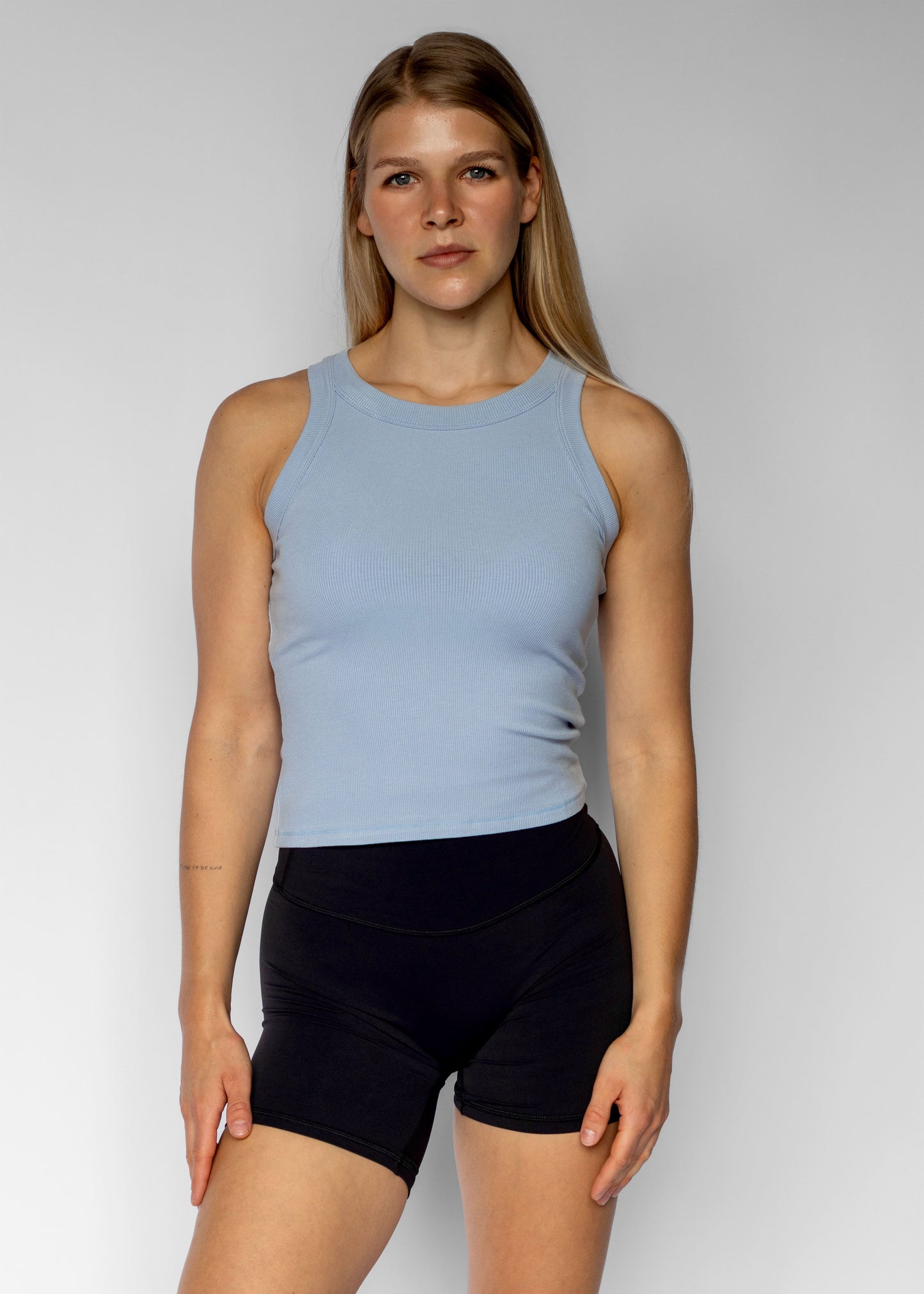 Foundation Ribbed Top | Nordic Blue