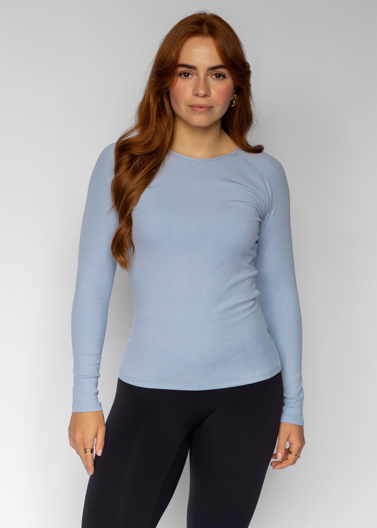 Ribbed Long Sleeve | Nordic Blue