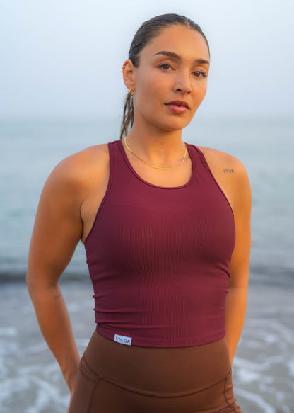 Ribbed Racerback Tank Top