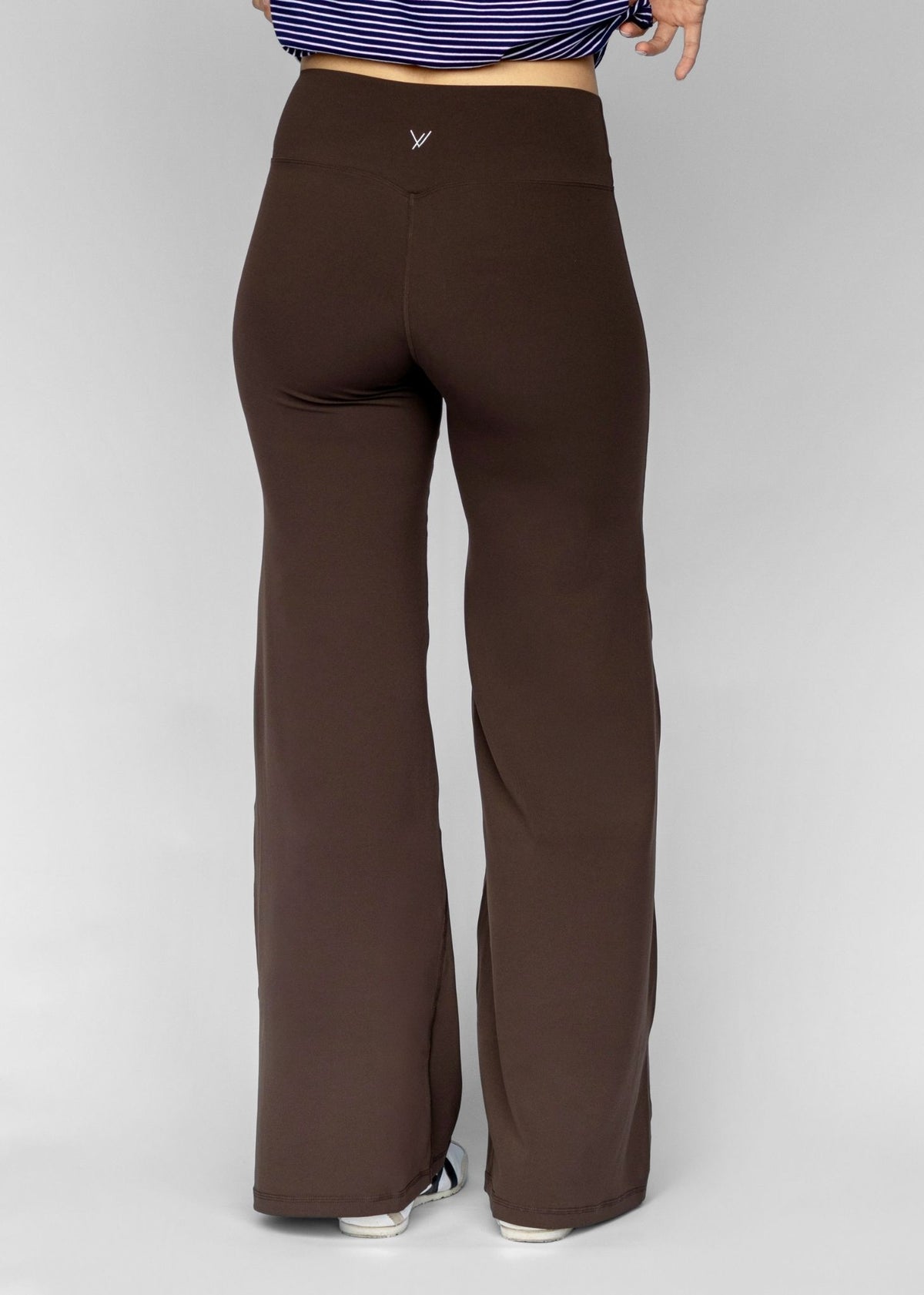 V-Waist Wide Leg Pants | Espresso
