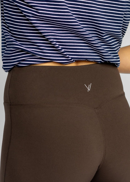 V-Waist Wide Leg Pants | Espresso