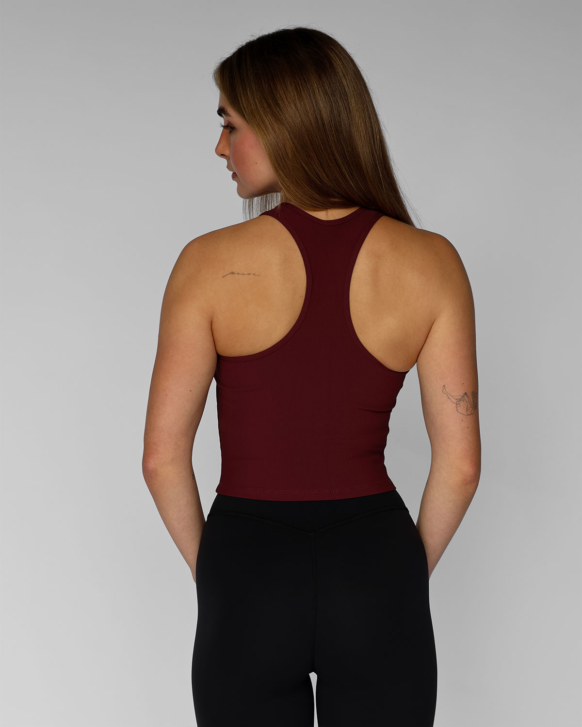 Ribbed Racerback Tanktop Burgundy